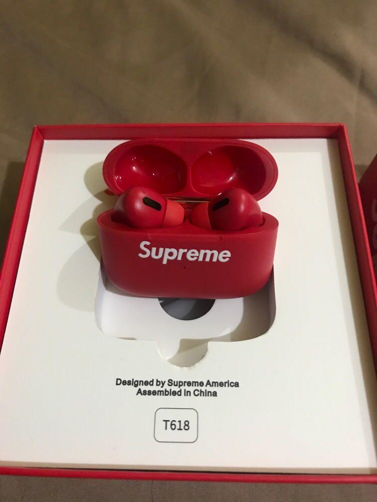 Supreme airpods Mobile Phones Gadgets Mobile Gadget Accessories Cases Sleeves on Carousell