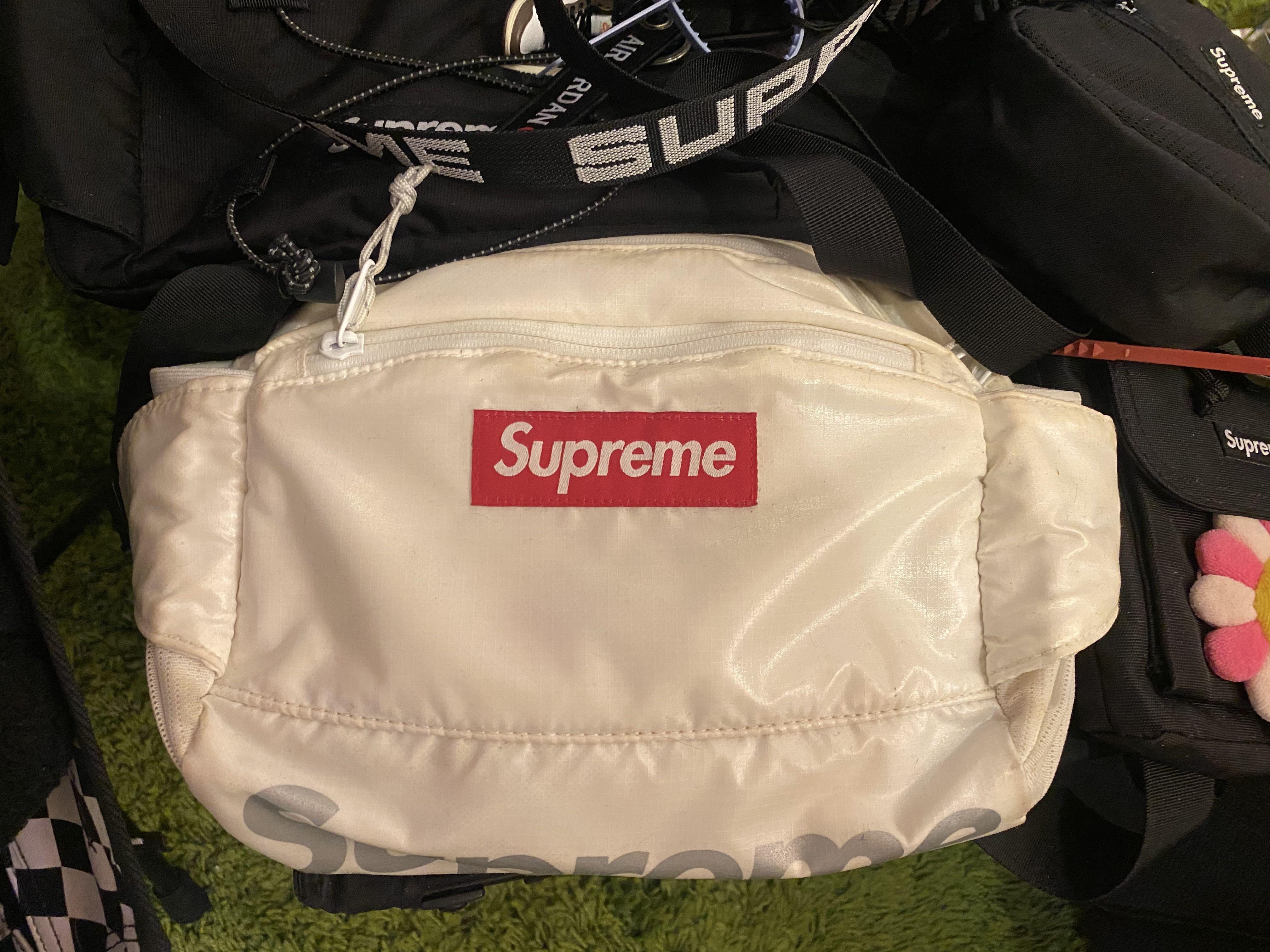 white supreme waist bag