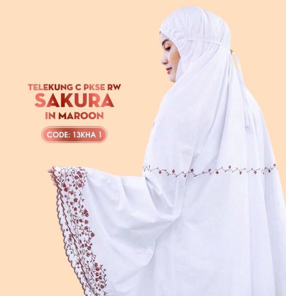 Telekung Sakura Murah Muslimah Fashion Two Piece On Carousell