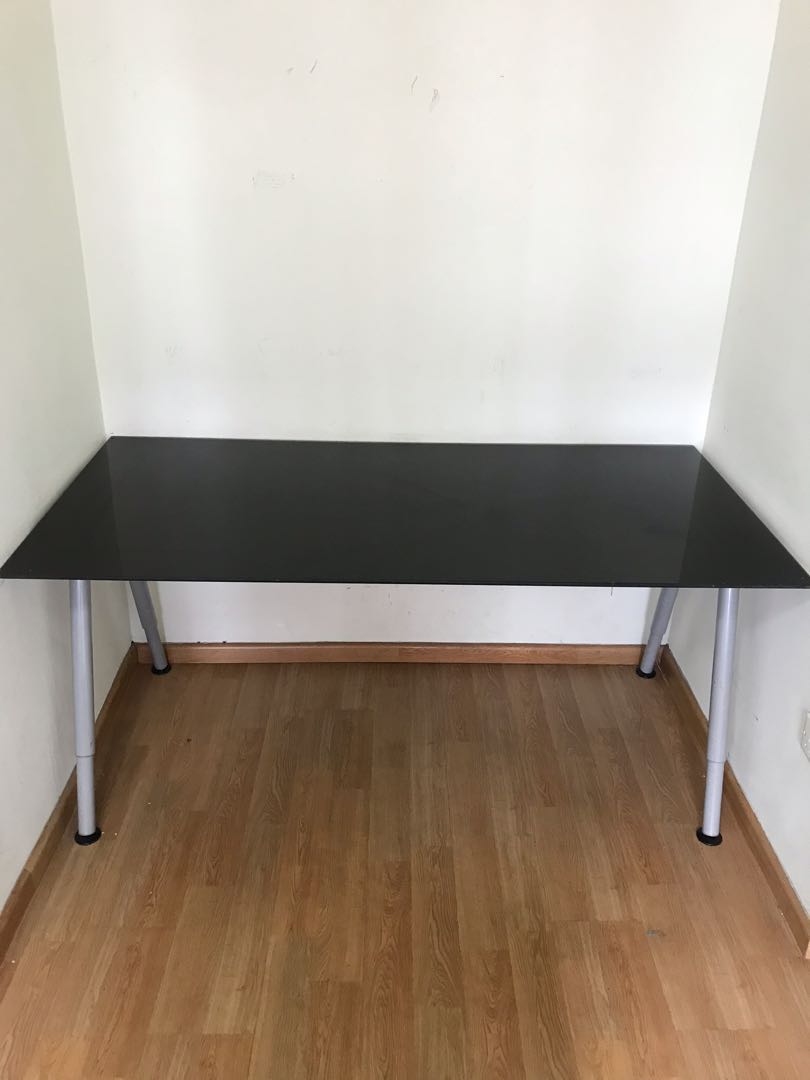 IKEA Tempered glass study table, Furniture & Home Living, Furniture