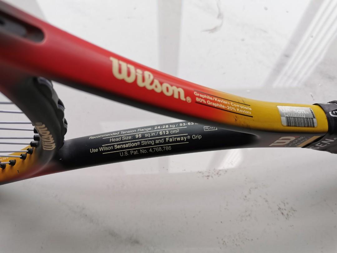 Tennis Racquet Head Speed Pro Wilson Pro staff Classic, Sports, Sports ...