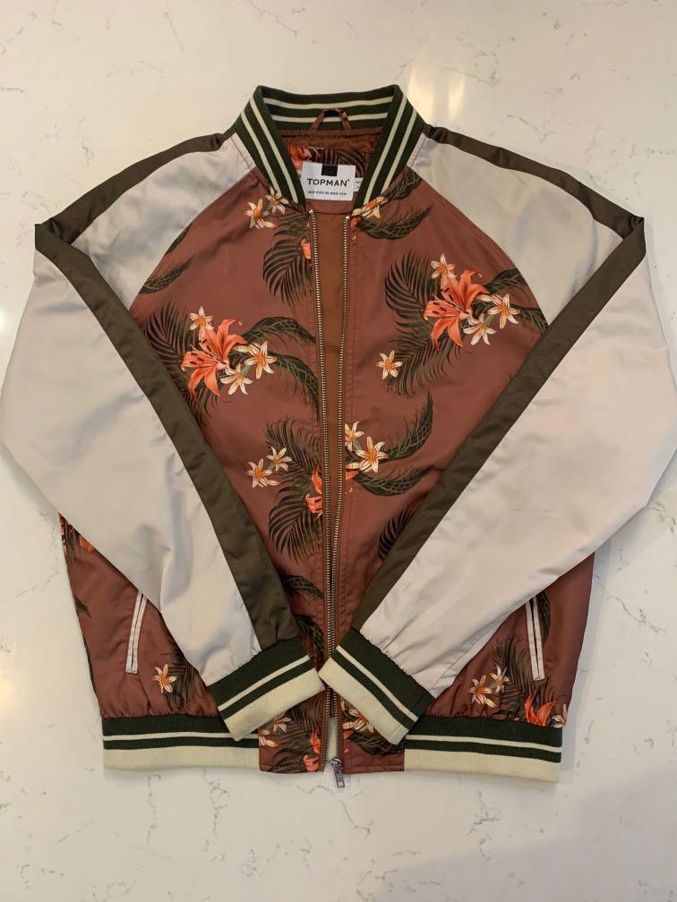 satin floral jacket