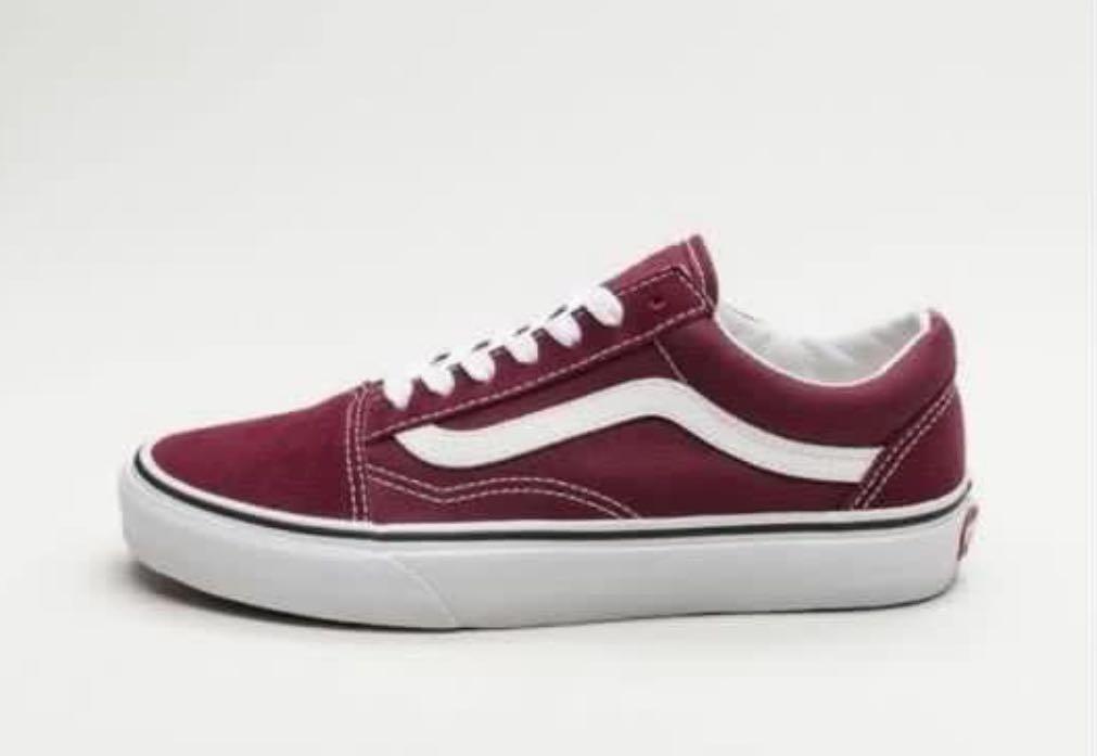 Vans Old Skool Burgundy, Men's Fashion 