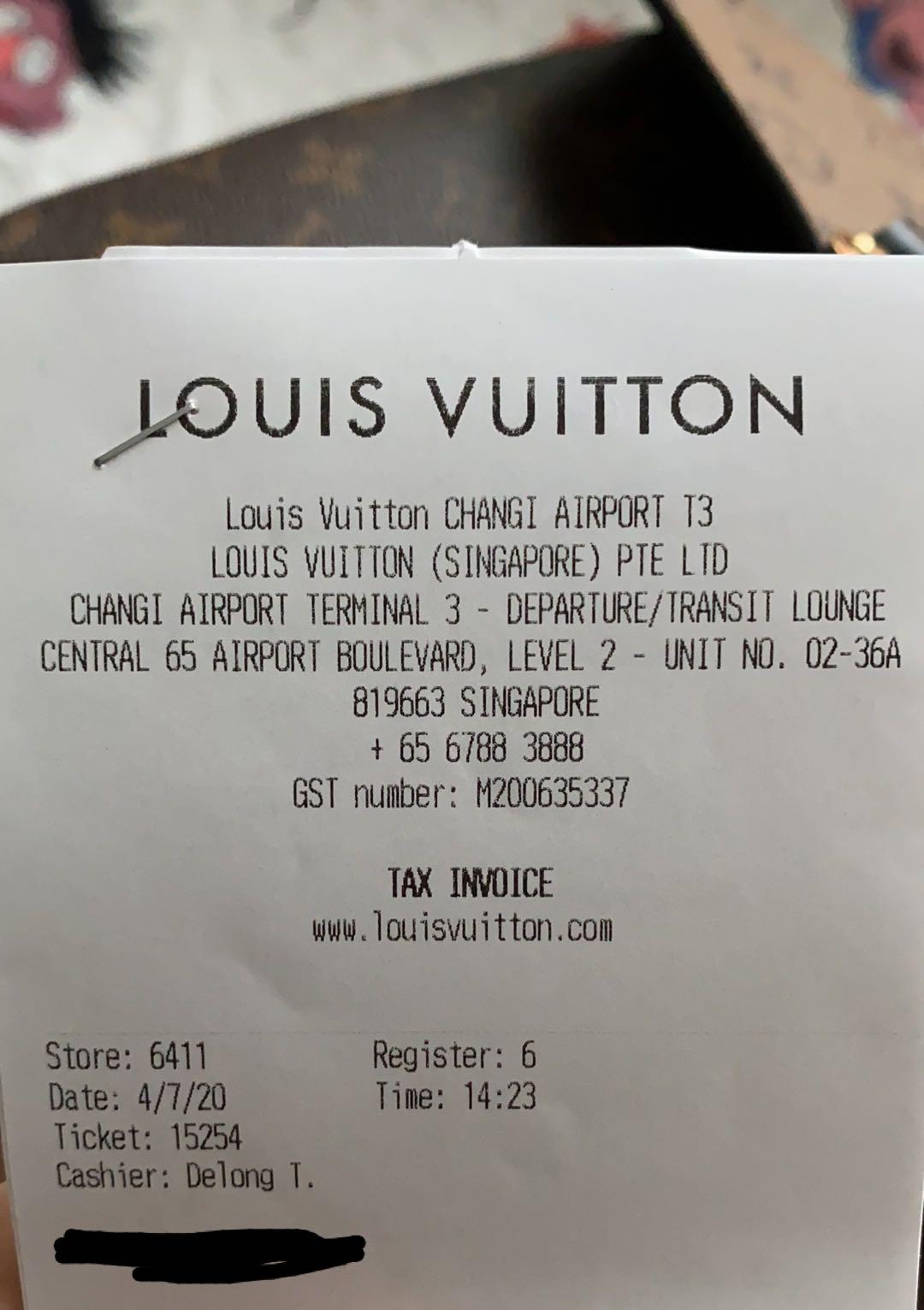 Louis Vuitton Template Receipt