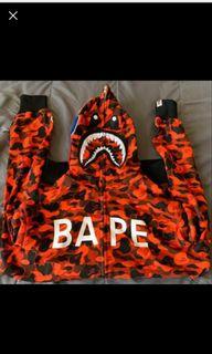 XO callab Bape shark zip up