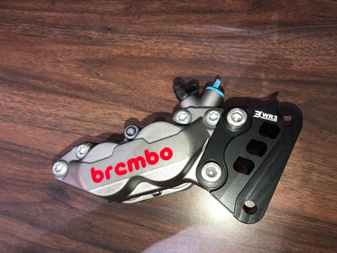 Yamaha R15 V3 AUTHENTIC Brembo P4 30/34 Titanium Caliper + WR3 Bracket, Motorcycles, Motorcycle