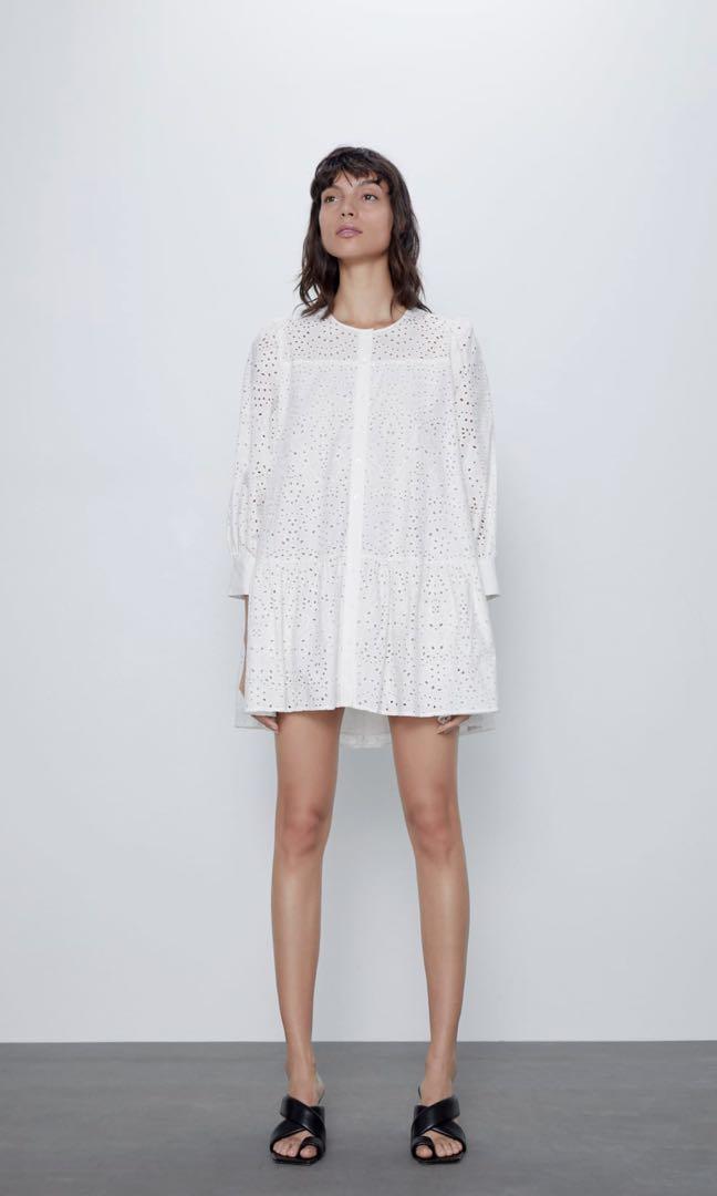 zara cutwork dress