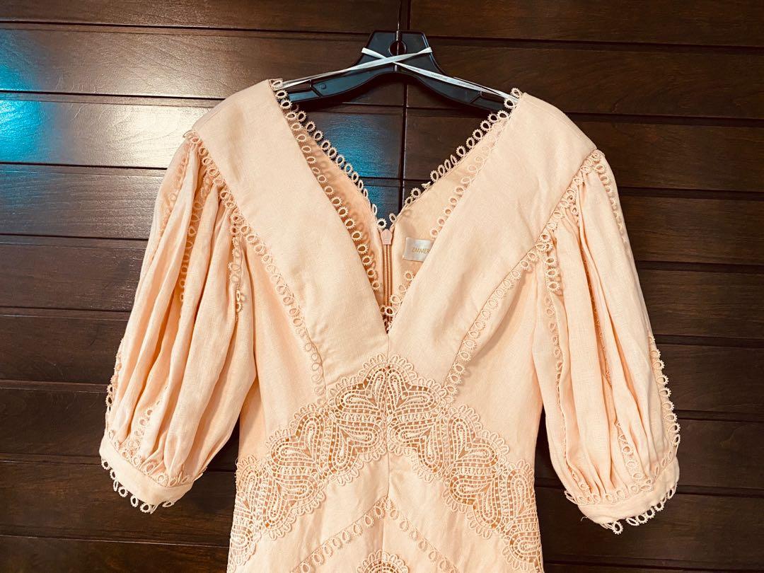 ZIMMERMANN Painted Heart Chevron Dress