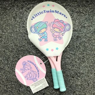 100% New with tag little twin stars tennis racket shaped mirror + comb + racket cover set64235657478785110