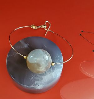 Sakura Agate Bracelet (Bean Sand Color Beads)64225406409859110