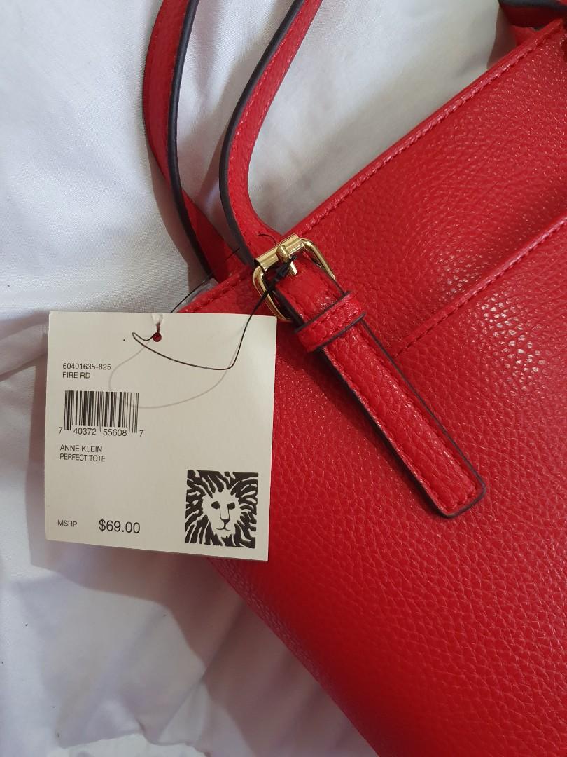 Anne Klein Trinity Medium Satchel,scarlet,one Size in Red | Lyst