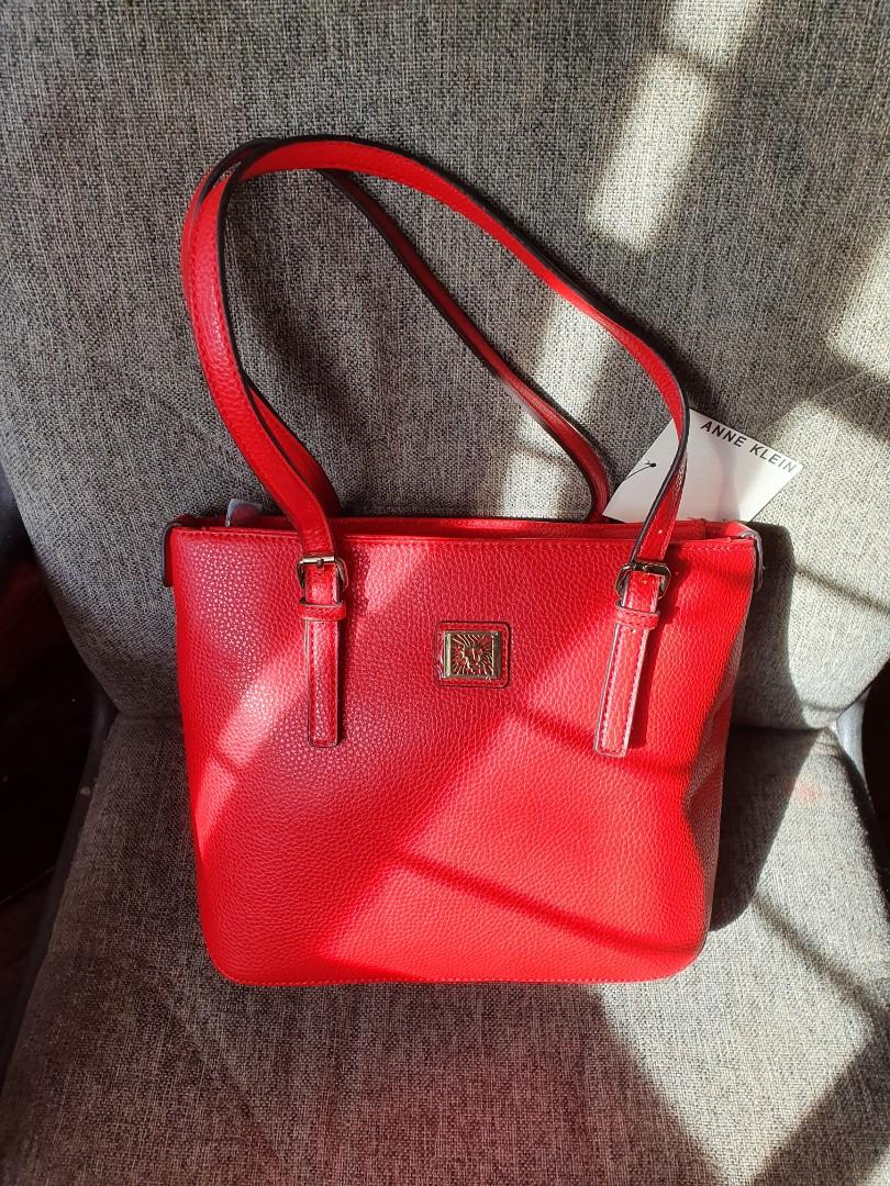 Anne Klein Anne Klein bags purse burgundy handbag with shoulder strap |  Grailed