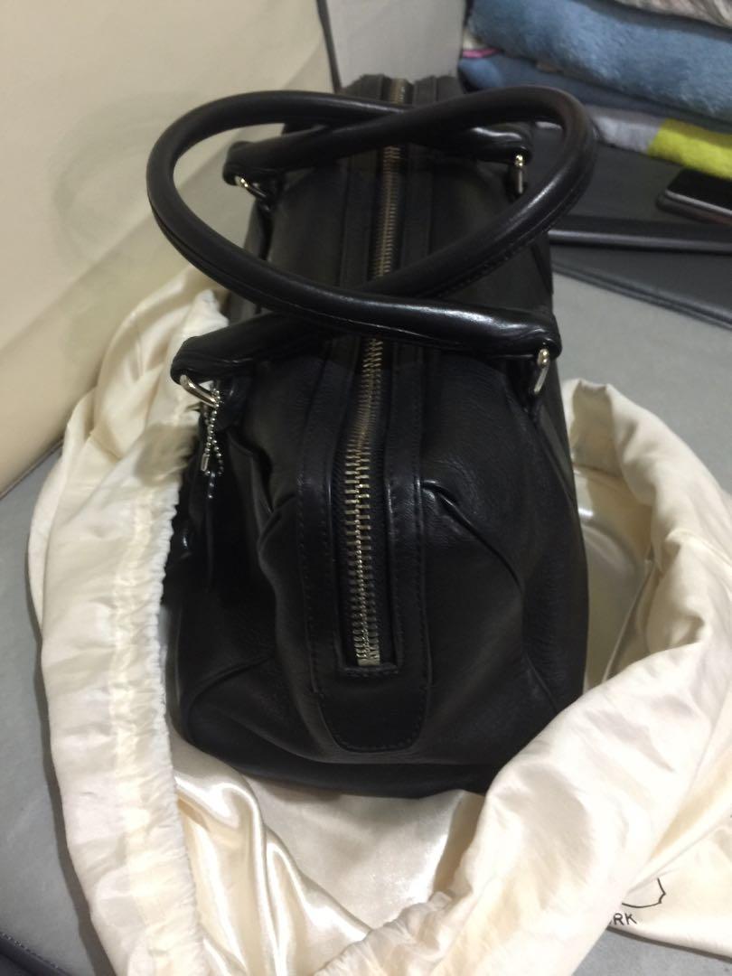 Like New • Authentic Black Leather Coach Satchel Handbag