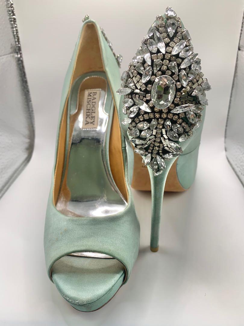 Badgley mischka tiffany blue wedding shoes discount