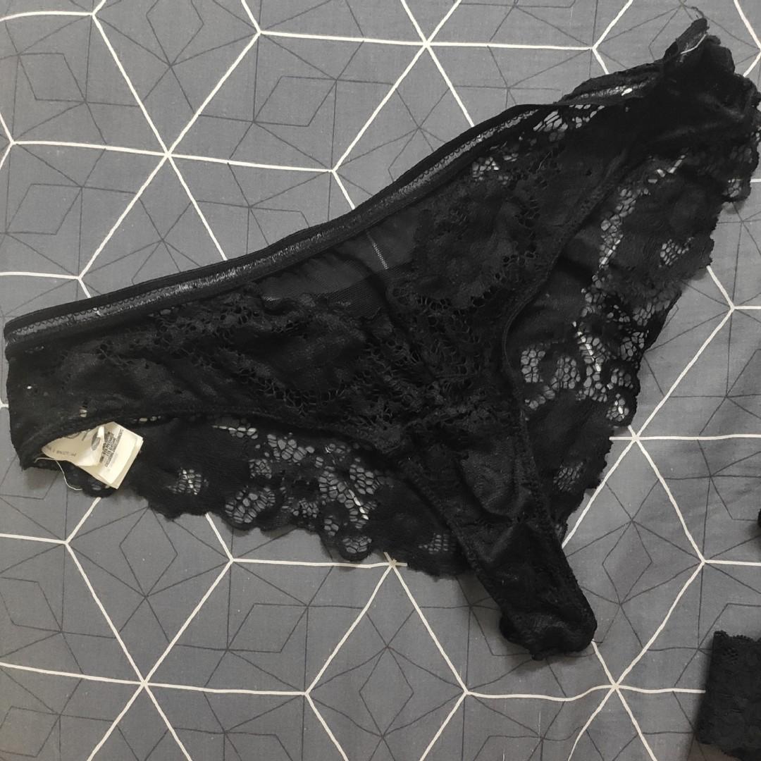 Black lace panties, Women's Fashion, New Undergarments & Loungewear on  Carousell