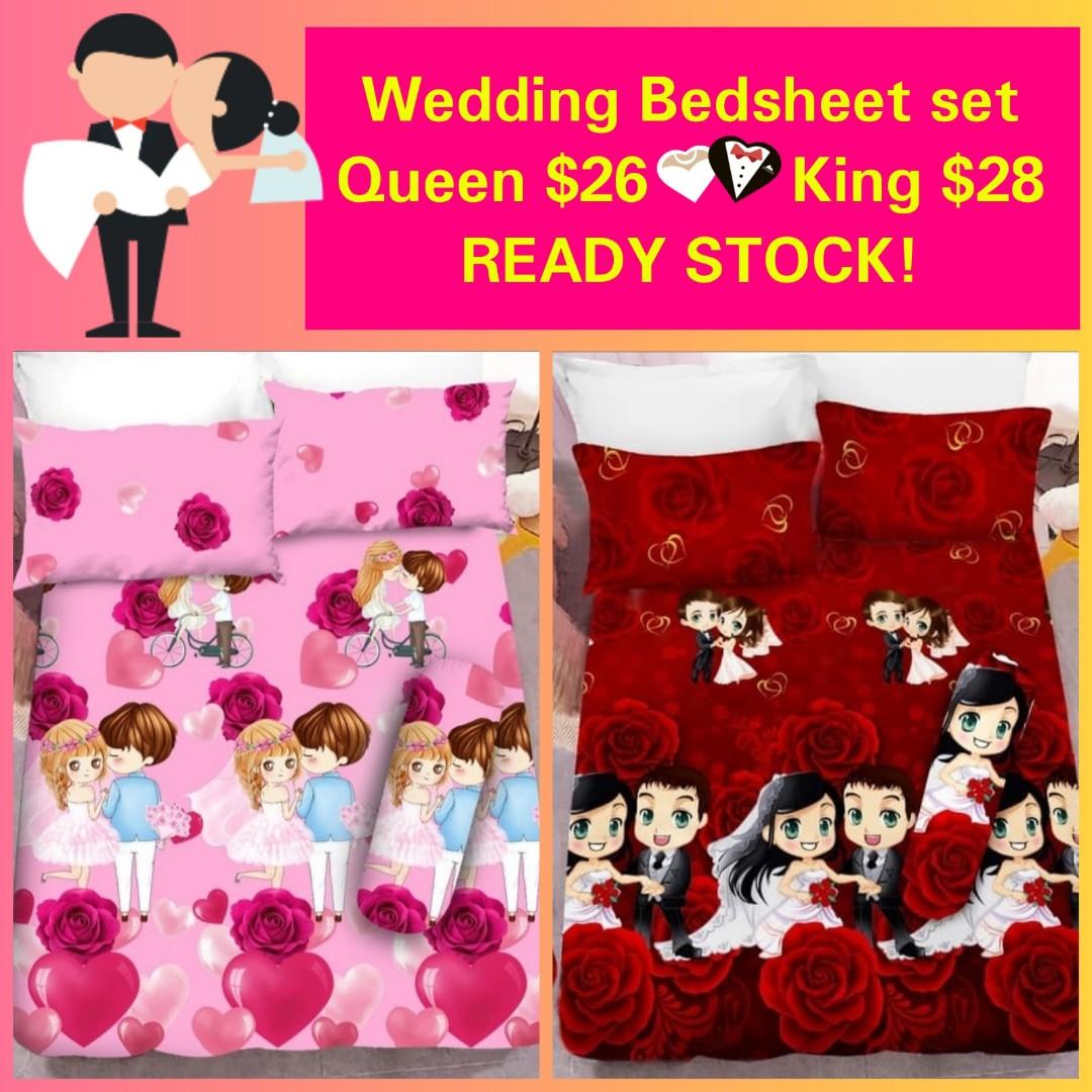 Bn Wedding Bedsheet Set Furniture Home Living Bedding Towels On Carousell