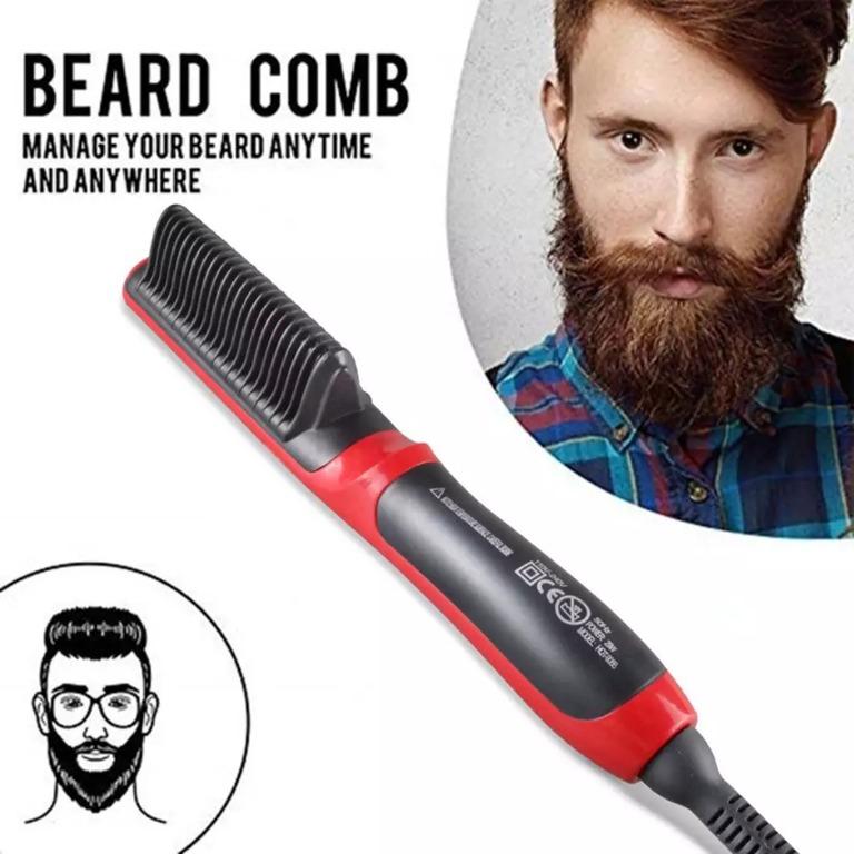 Electric straight hair beard comb hot sale