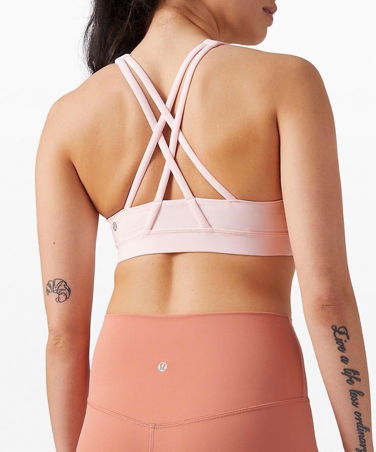 Bnwt Lululemon Energy Bra High Neck Pink Glow Sports Sports Apparel On Carousell