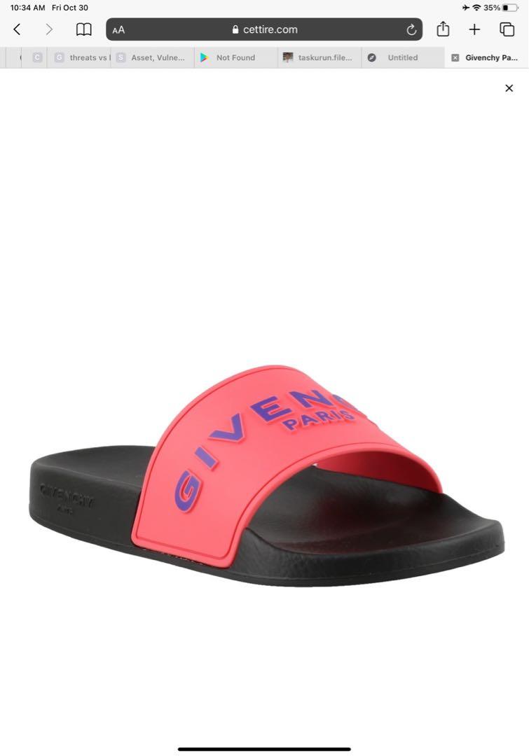 orange givenchy slides