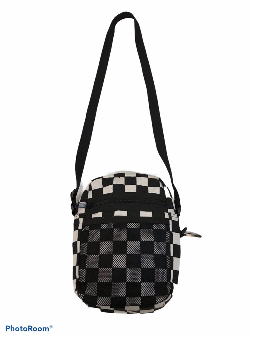 Checkered outlet sling bag