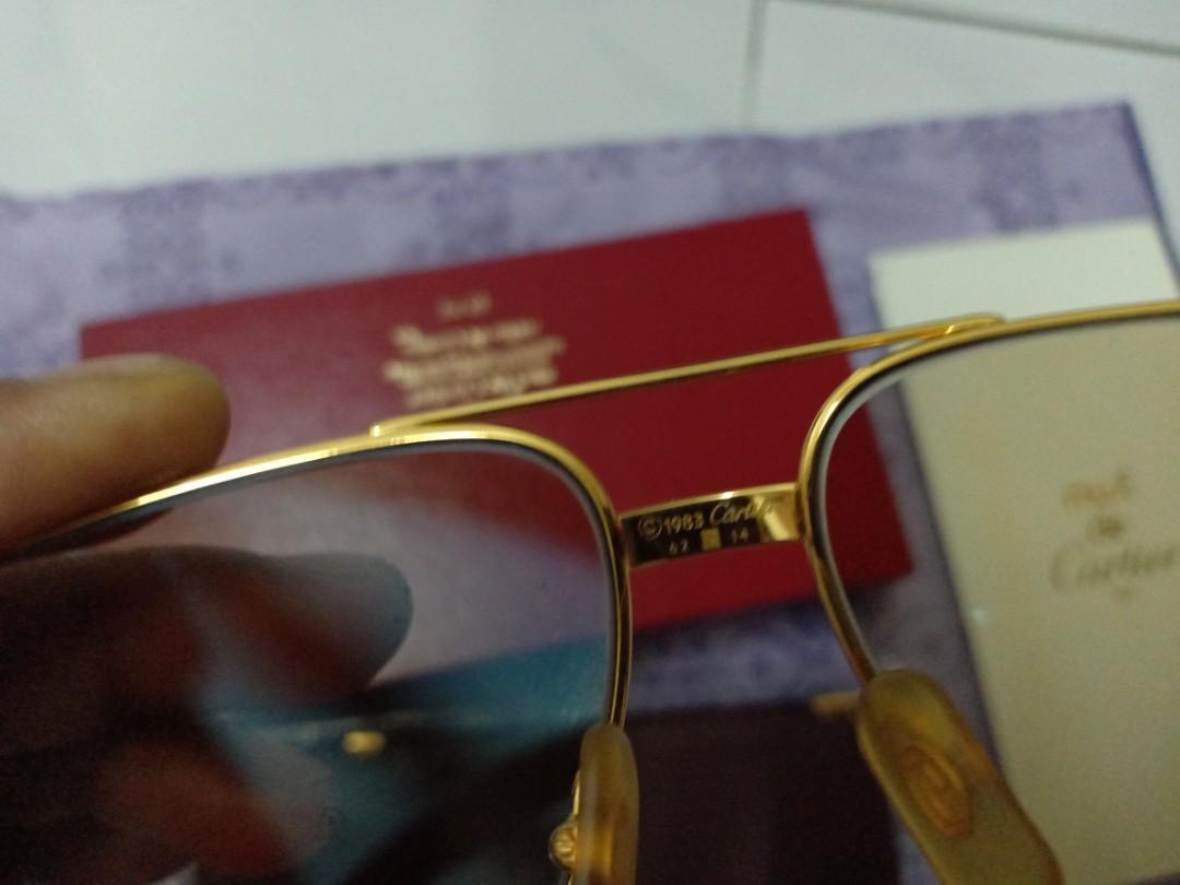 Cartier sunglasses 18k clearance gold