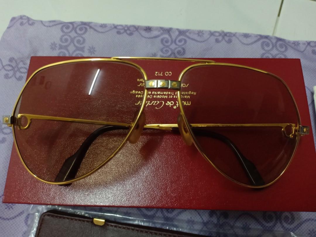 Cartier pilot best sale sunglasses 18k