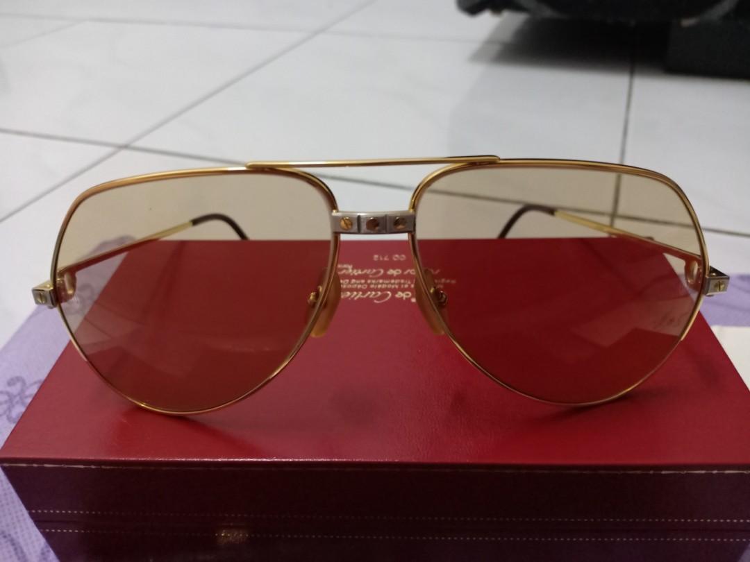 Cartier pilot shop sunglasses 18k