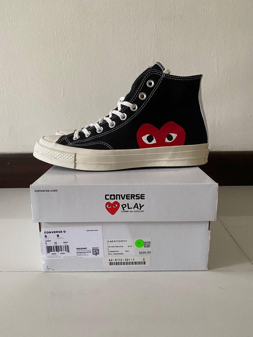 Cdg play converse black high new arrivals