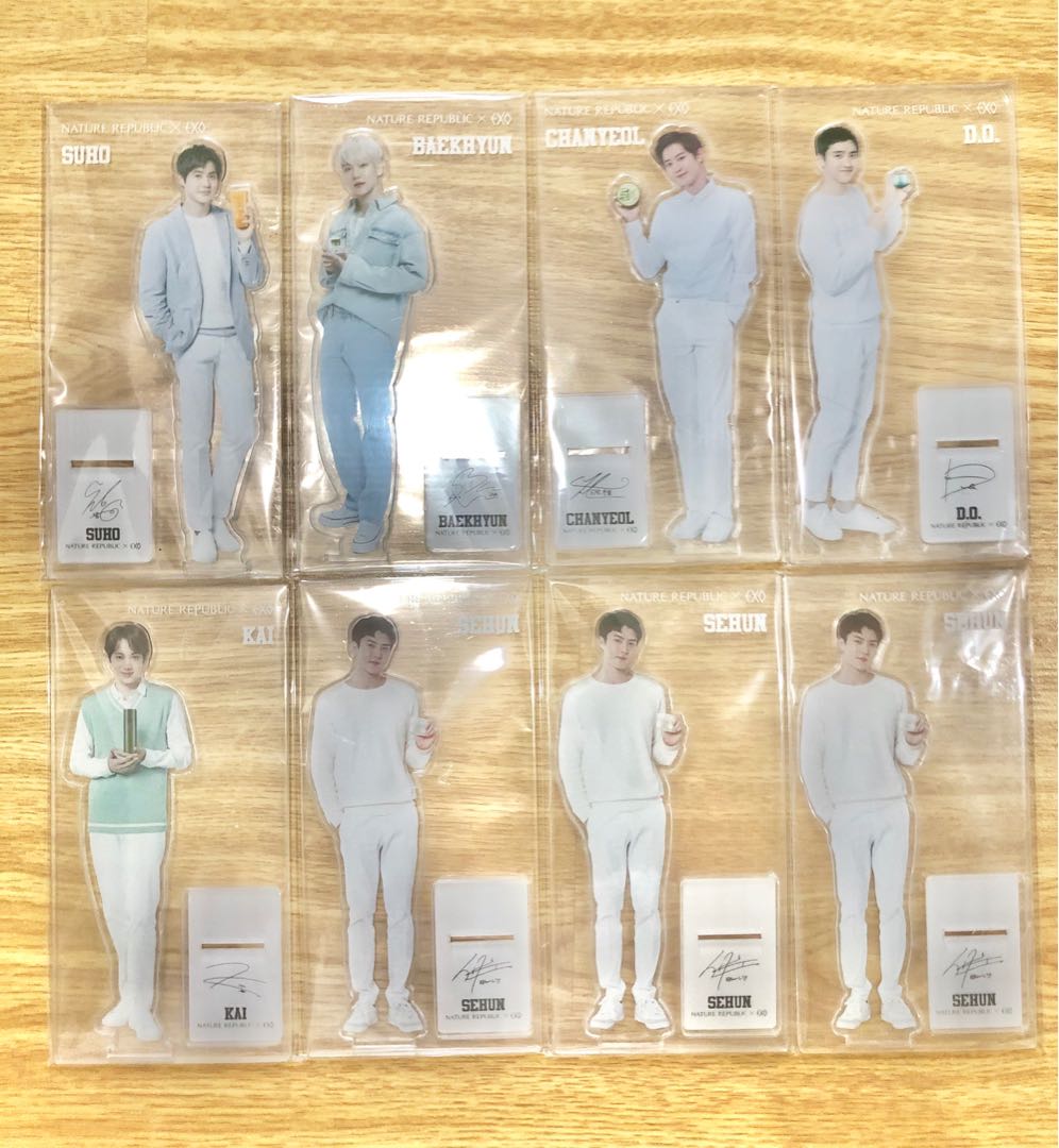 Exo Suho Baekhyun Chanyeol D O Kai Sehun Nature Republic Acrylic Standee Hobbies Toys Collectibles Memorabilia K Wave On Carousell
