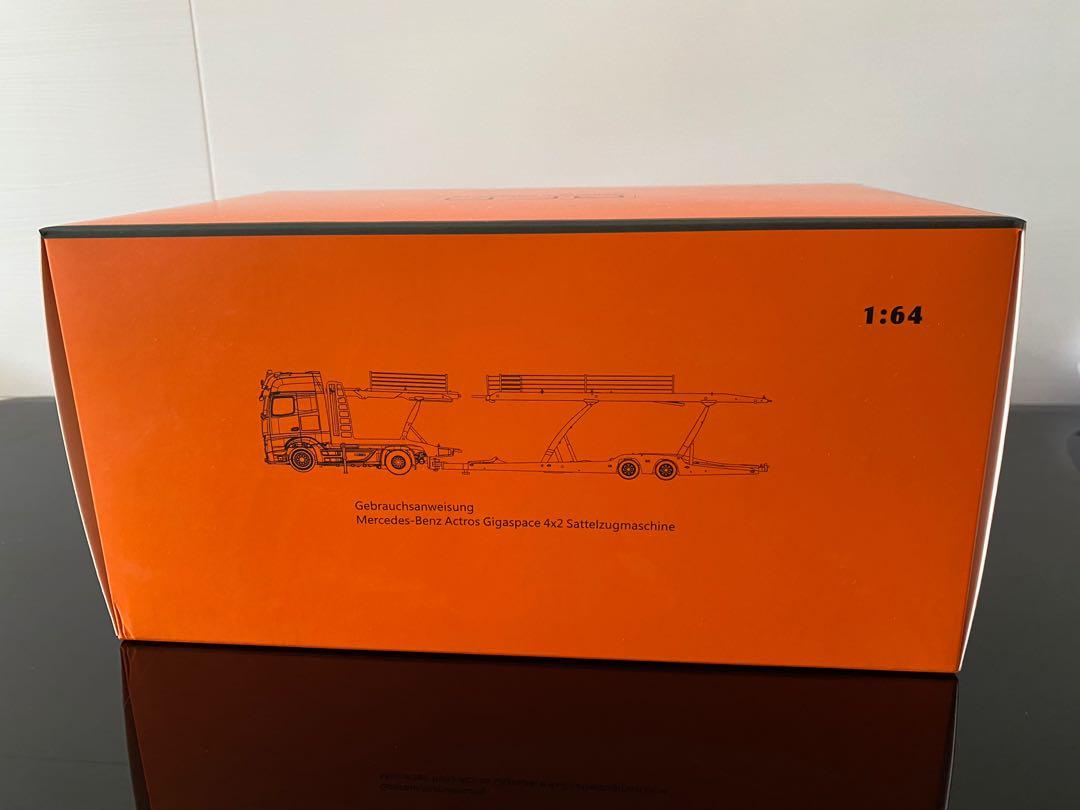 Modellino GCD 1:64 MB Actros Con Rimorchio Doppio Ponte – Argento, LHD – Con Custodia E Scatola