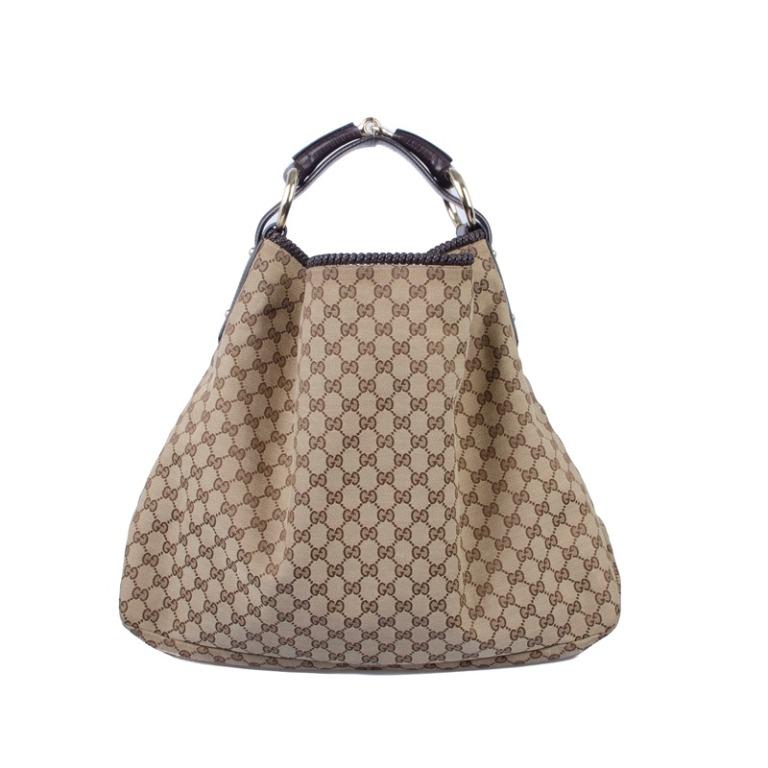 Gucci GG Canvas Wave Horsebit Large Hobo Bag – MoMosCloset