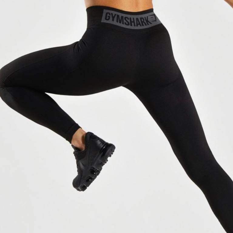 Gymshark Flex High Waisted Leggings - Black/Charcoal, Women's Fashion,  Activewear on Carousell