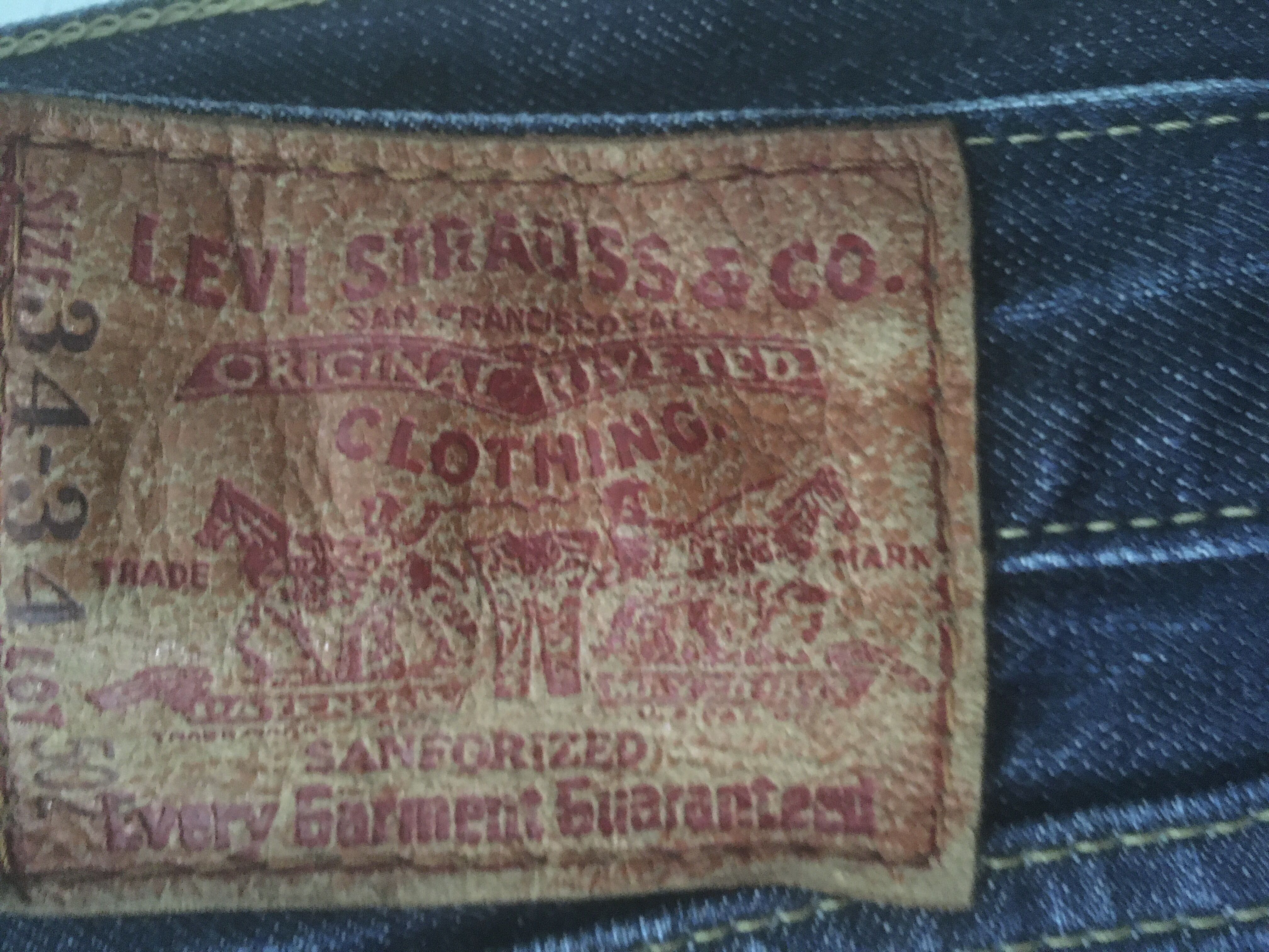 Levis 502 sanforized denim w34 (postage 