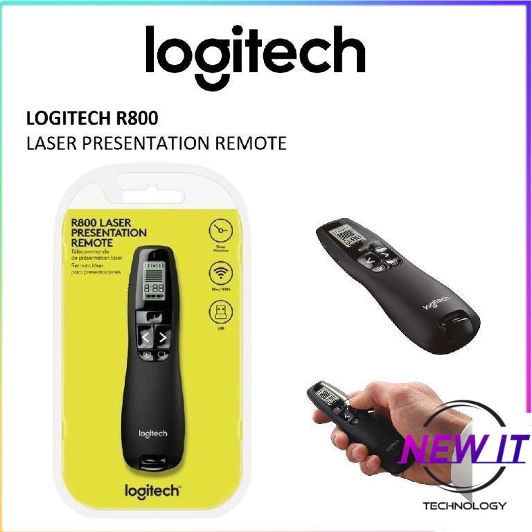 LOGITECH LASER POINTER 2.4GHz GREEN PRESENTER R800 (910001358), TV