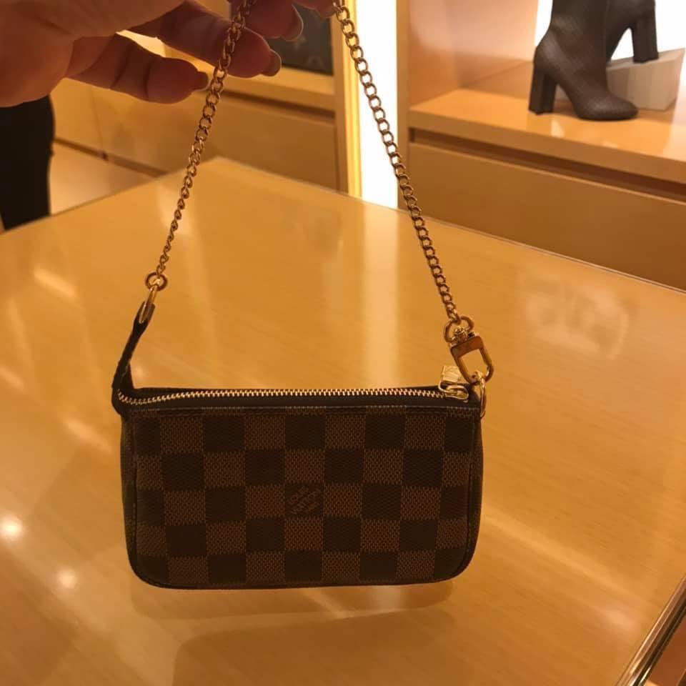 LV Mini Pochette Damier Azur, Luxury, Bags & Wallets on Carousell