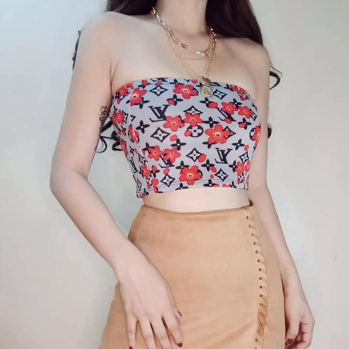 LV Tube Top, Women's Fashion, Tops, Others Tops on Carousell