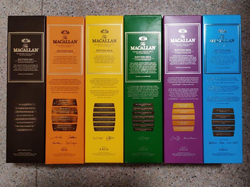 Macallan Edition 1 6 Single Malt Scotch Whisky Collection Food Drinks Beverages On Carousell