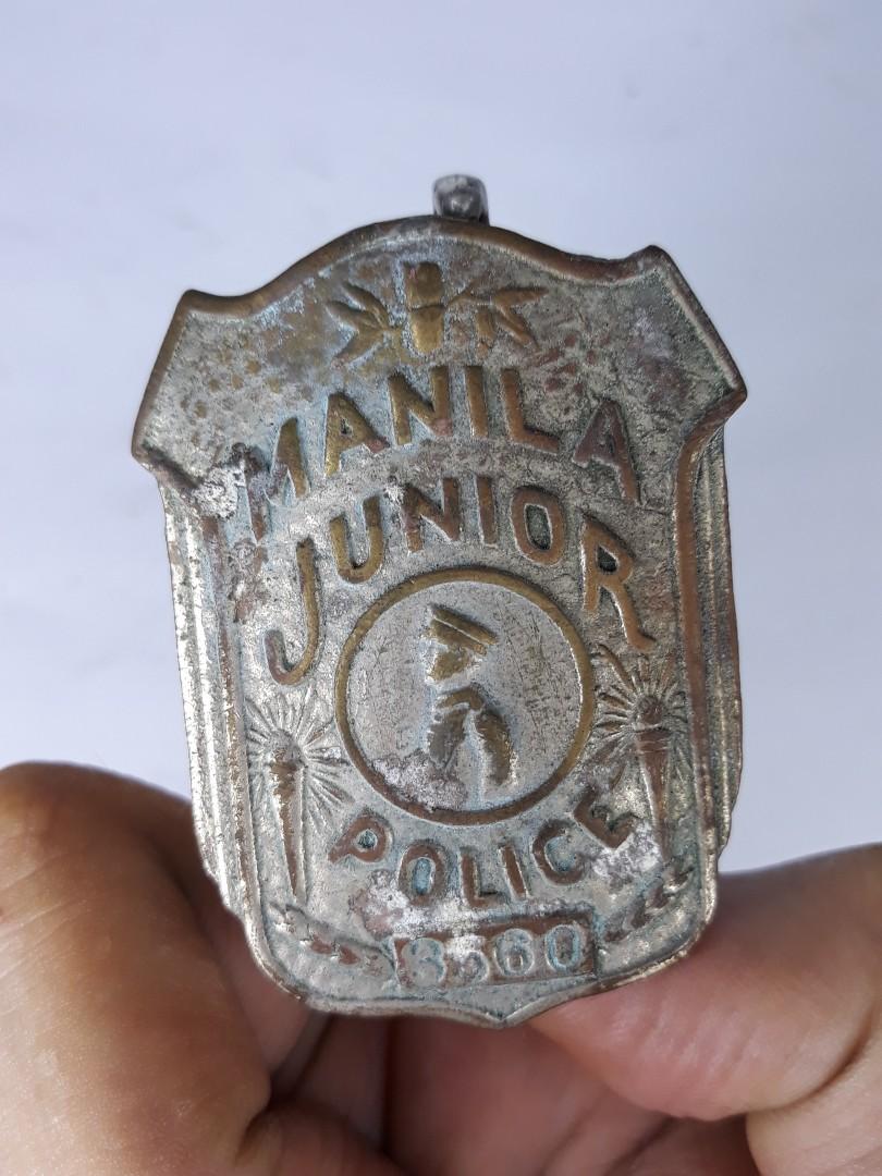 Manila Junior Police badge (Category: Vintage Collectibles) located in Quezon City. Submitted by lobaman (Listing ID 1045702525, Image 1). Description: Manila Junior police badge.