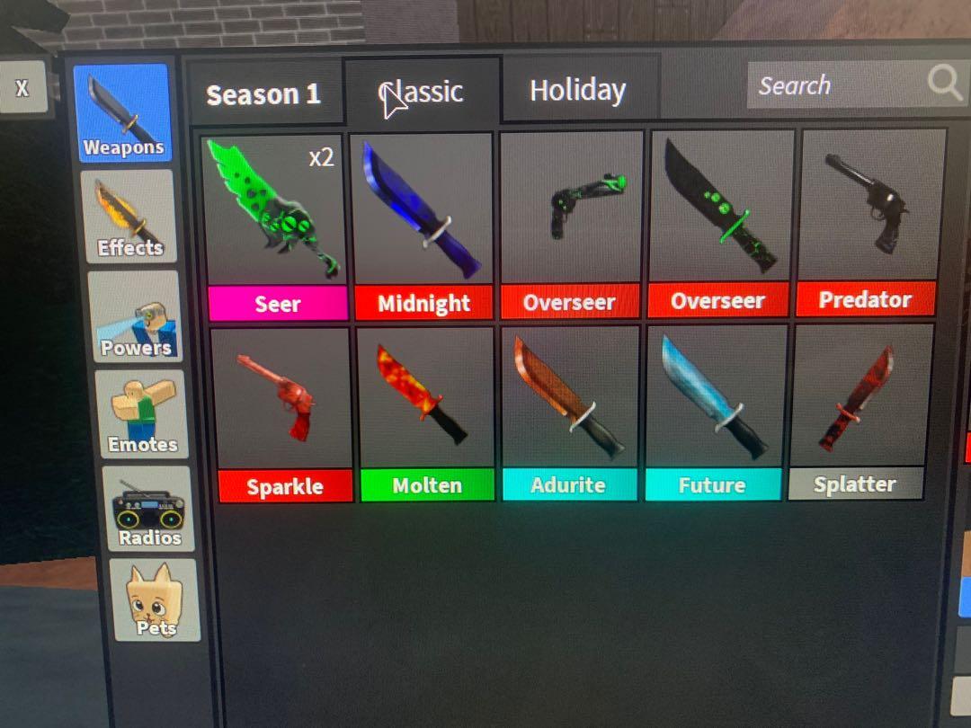 Murder Mystery 2 Roblox Hobbies Toys Toys Games On Carousell - roblox overseer sword