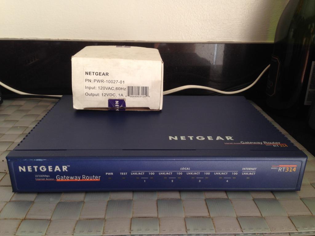 Netgear LAN ROUTER (Category: Networking) located in Pasig City. Submitted by v-lounge (Listing ID 1045549647, Image 2). Description: Netgear RT314 Gateway Router solid steel case 110 VOLT from the US includes power adapter in mint condition ..pickup from Circulo Verde Libis Pasig Calle Industria Posted means available.