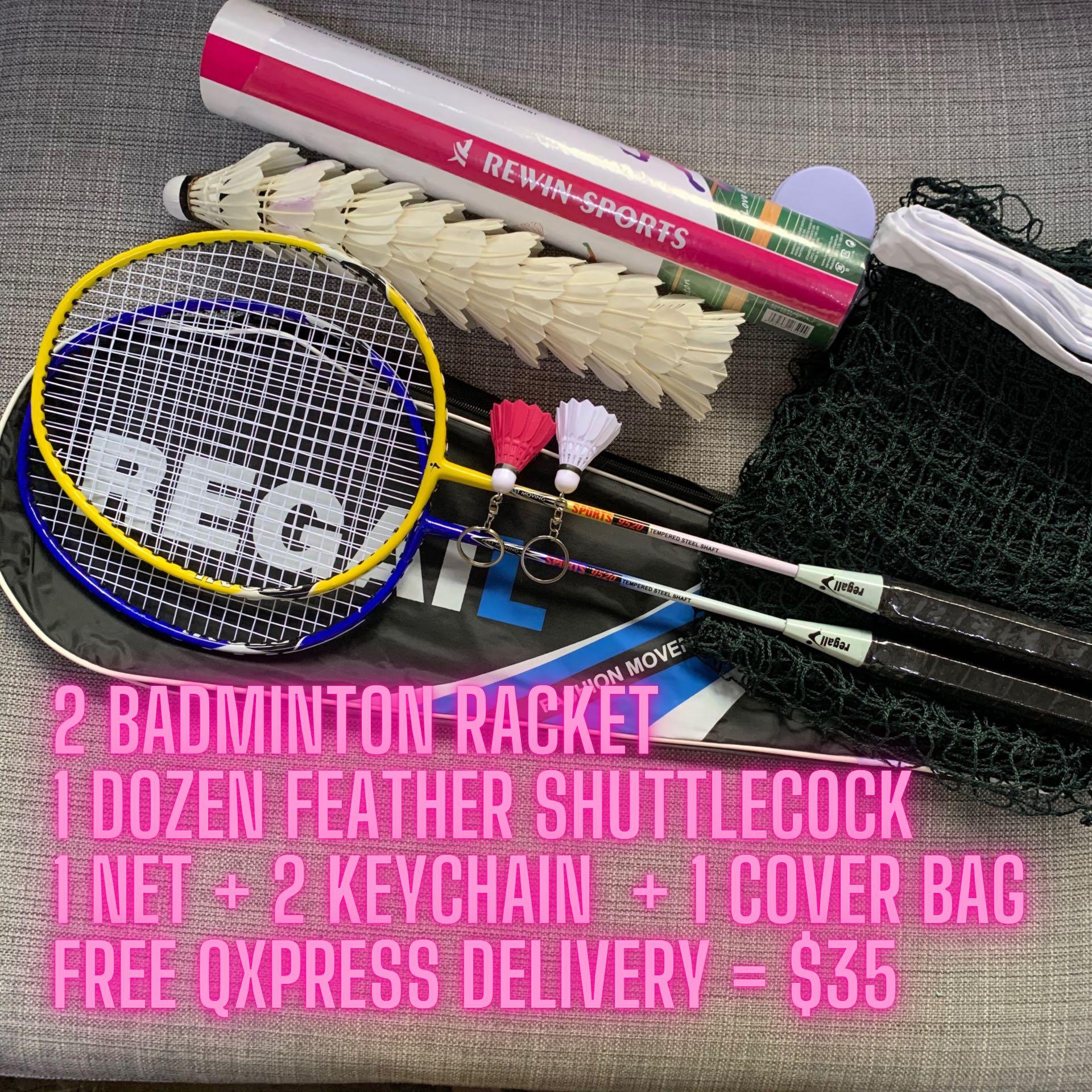 badminton racket with net
