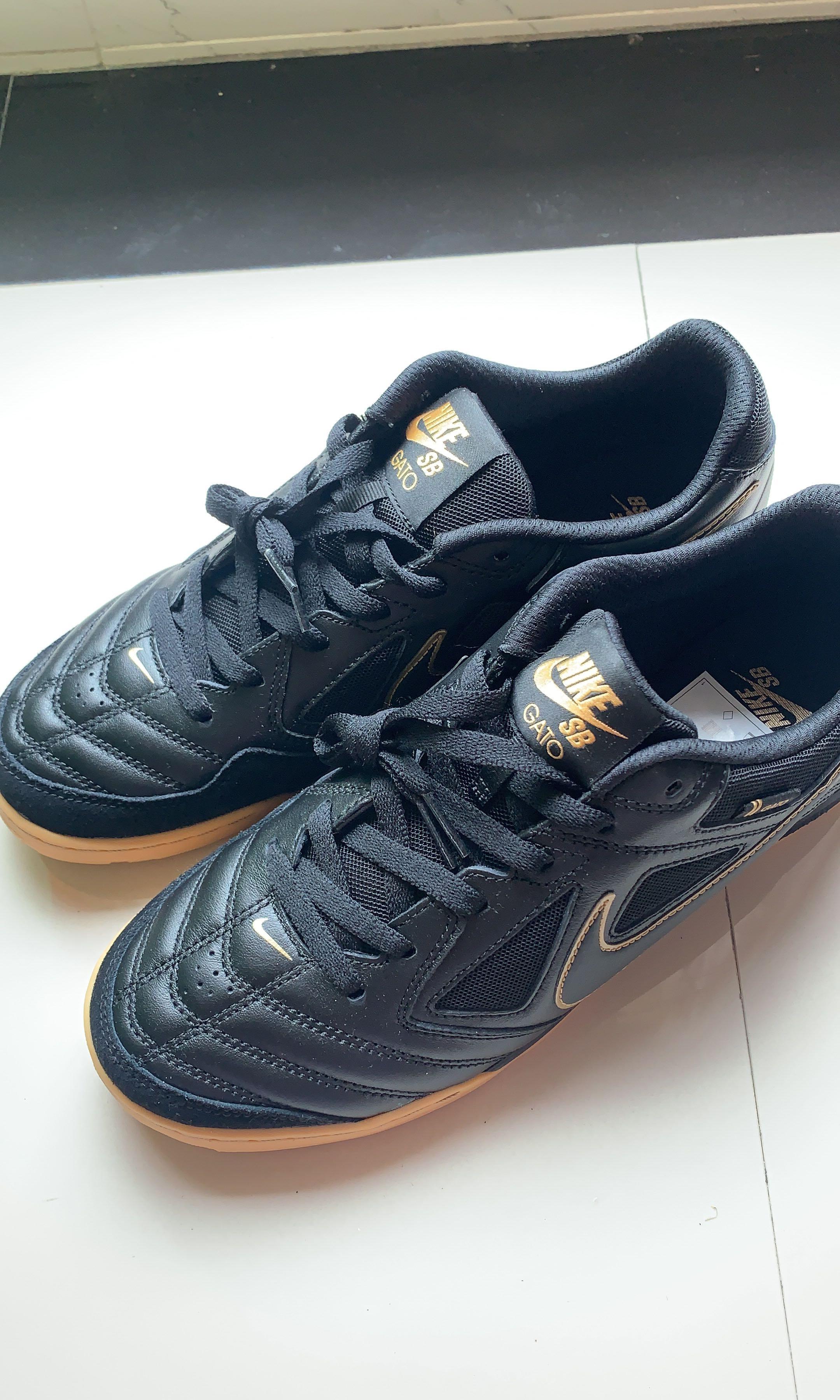 Nike sb gato black gold hot sale