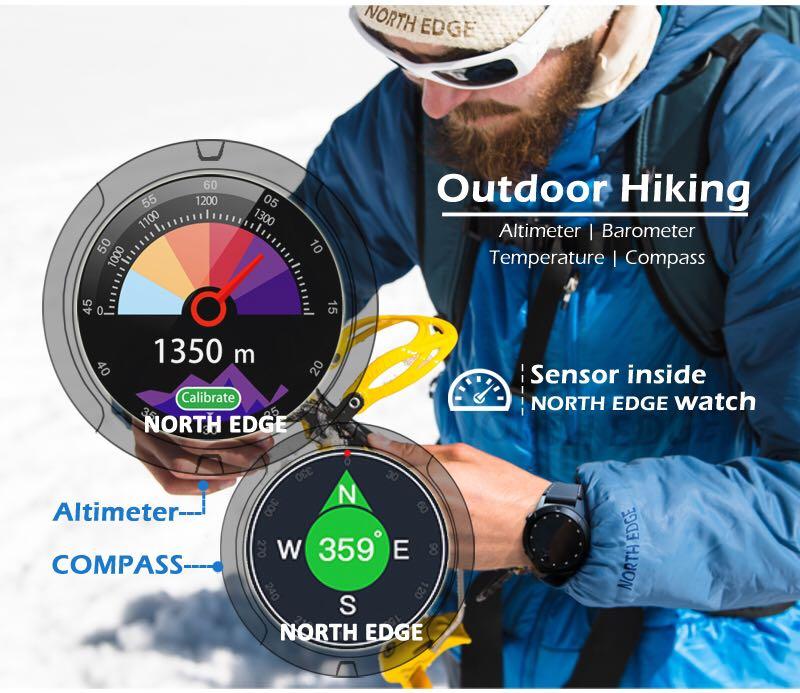 North Edge Xtrek 3 ( altimeter, barometer, compass, hiking watch), Men
