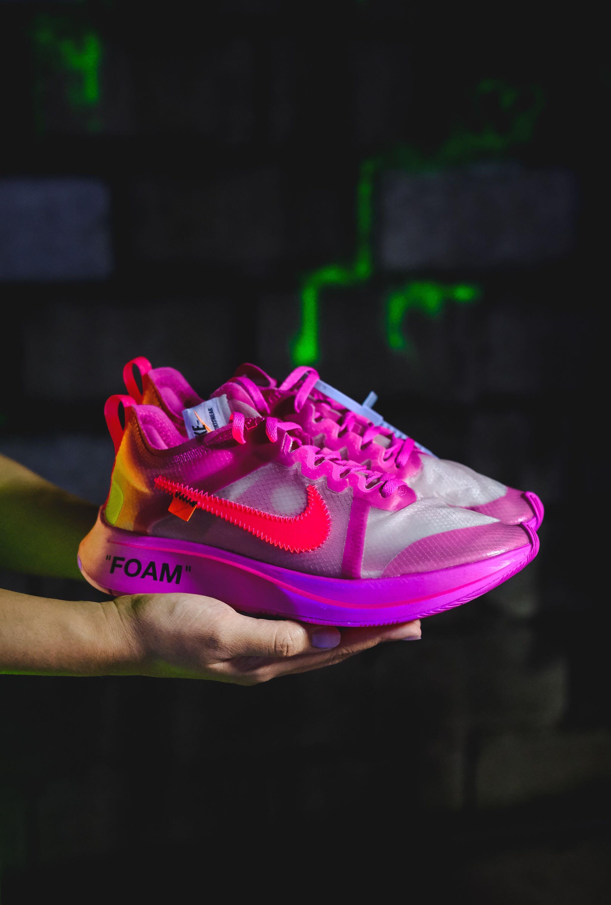 Off White x Nike Zoom Fly Tulip Pink Men s Fashion Footwear Sneakers on Carousell