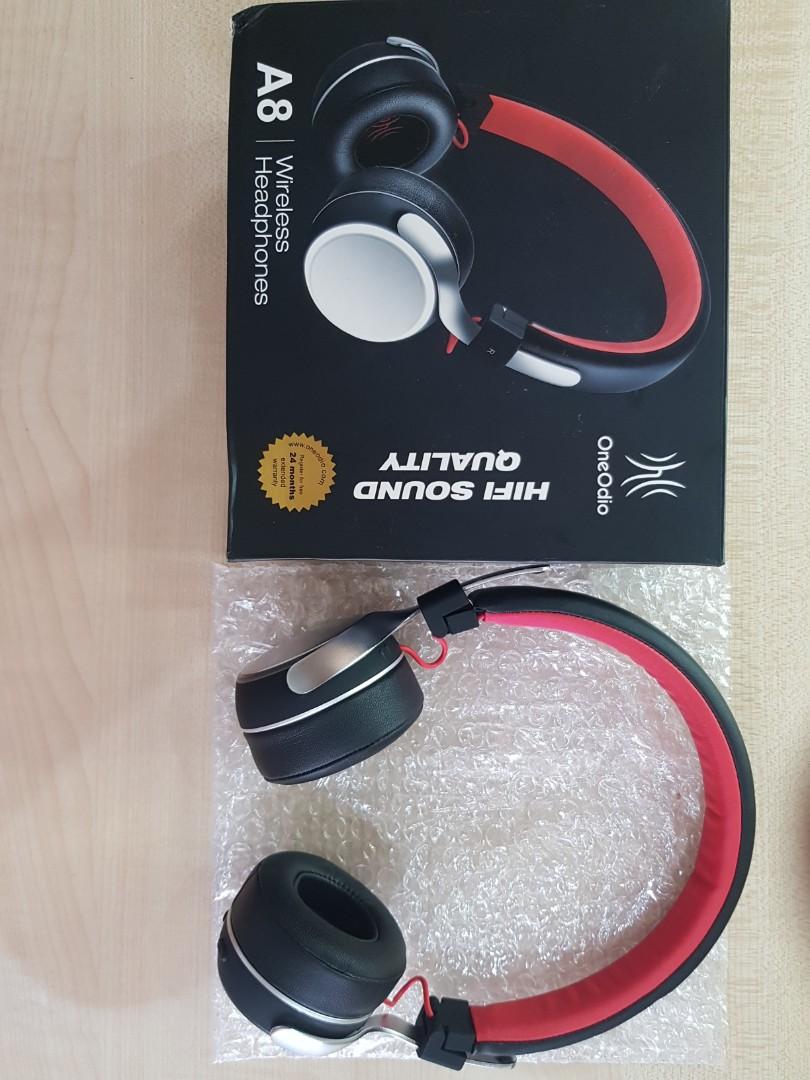Oneodio a8 wireless headphones subwoofer deep bass