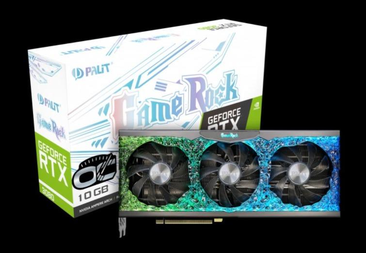 PALIT RTX 3080 GameRock OC GPU DAZZLING ANGEL NVIDIA GeForce RTX3080 ...