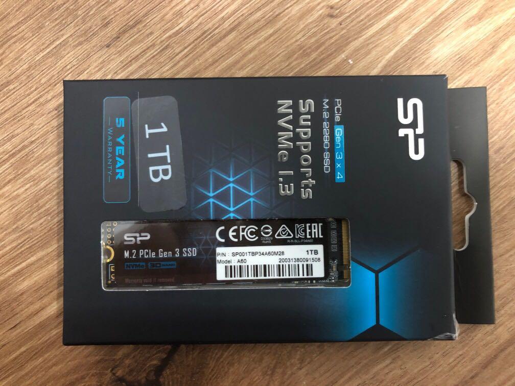 Silicon Power 1TB - NVMe M.2 PCIe Gen3x4 2280 SSD (SP001TBP34A60M28)