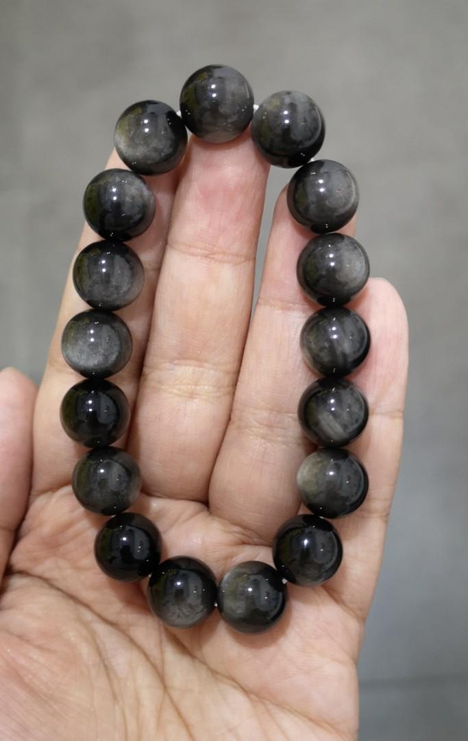 Silver sheen new arrivals obsidian bracelet