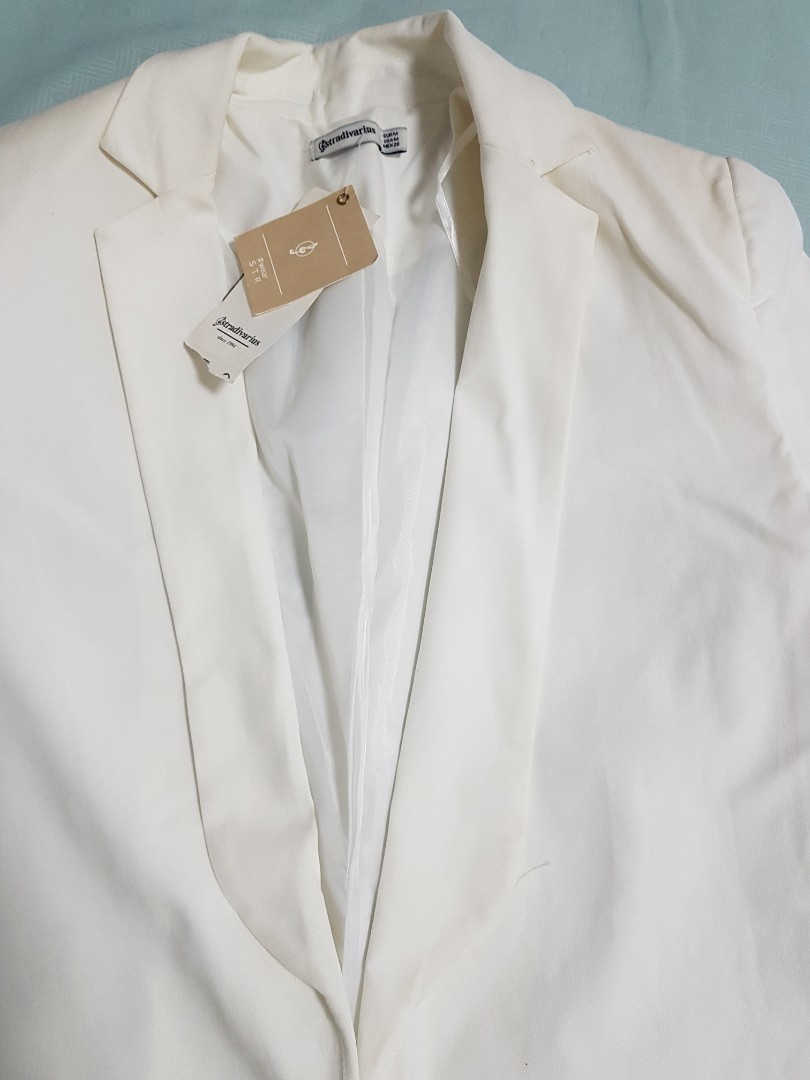 Stradivarius white blazer online