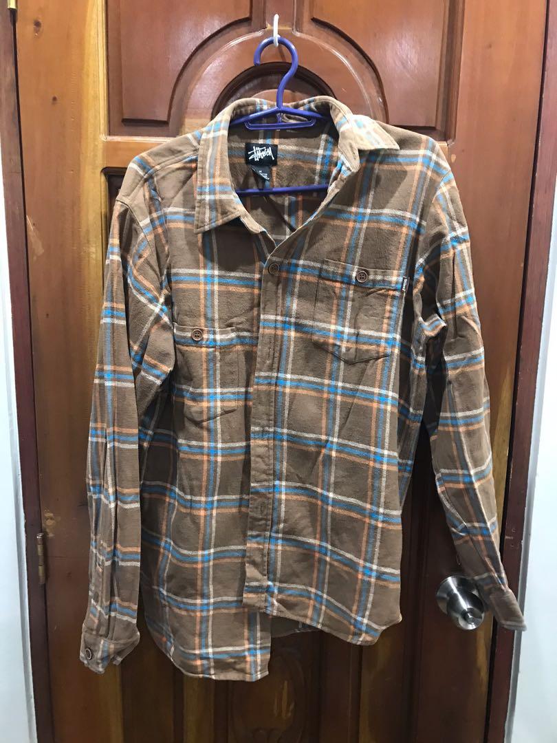 Stussy Flannel Shirt, Men's Fashion 